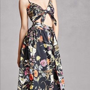 SOLD Floral two piece Maxi Skirt Set